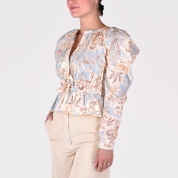 NWT Ulla Johnson Size 8 Edena blouse in Gardenia - Picture 4 of 7